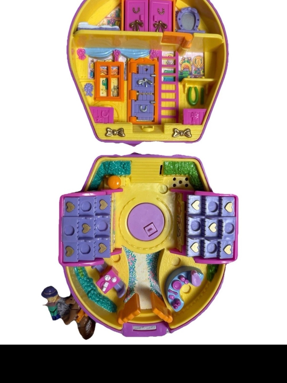Vintage 1994 Polly Pocket Bluebird Toys Pony Ridin’ Show with Dolls